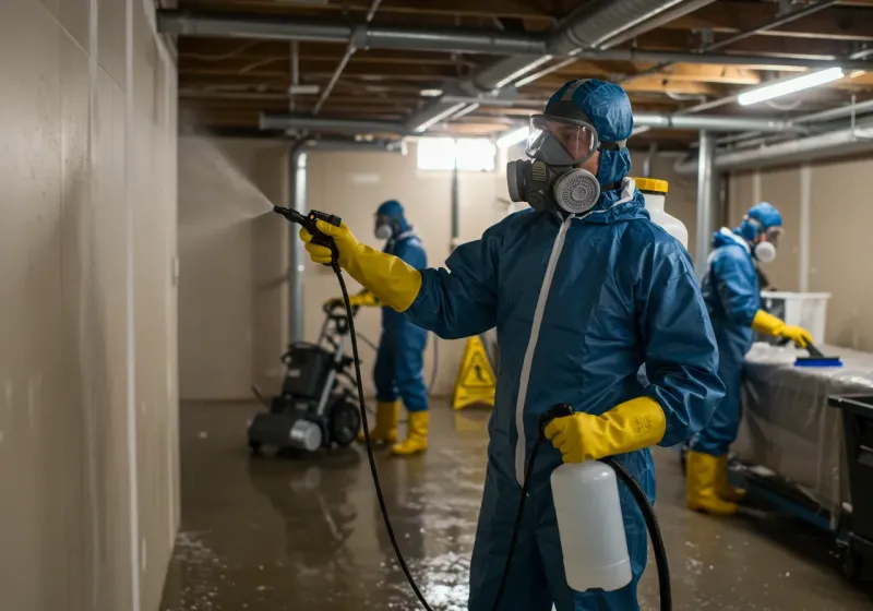 Basement Sanitization and Antimicrobial Treatment process in Ronceverte, WV